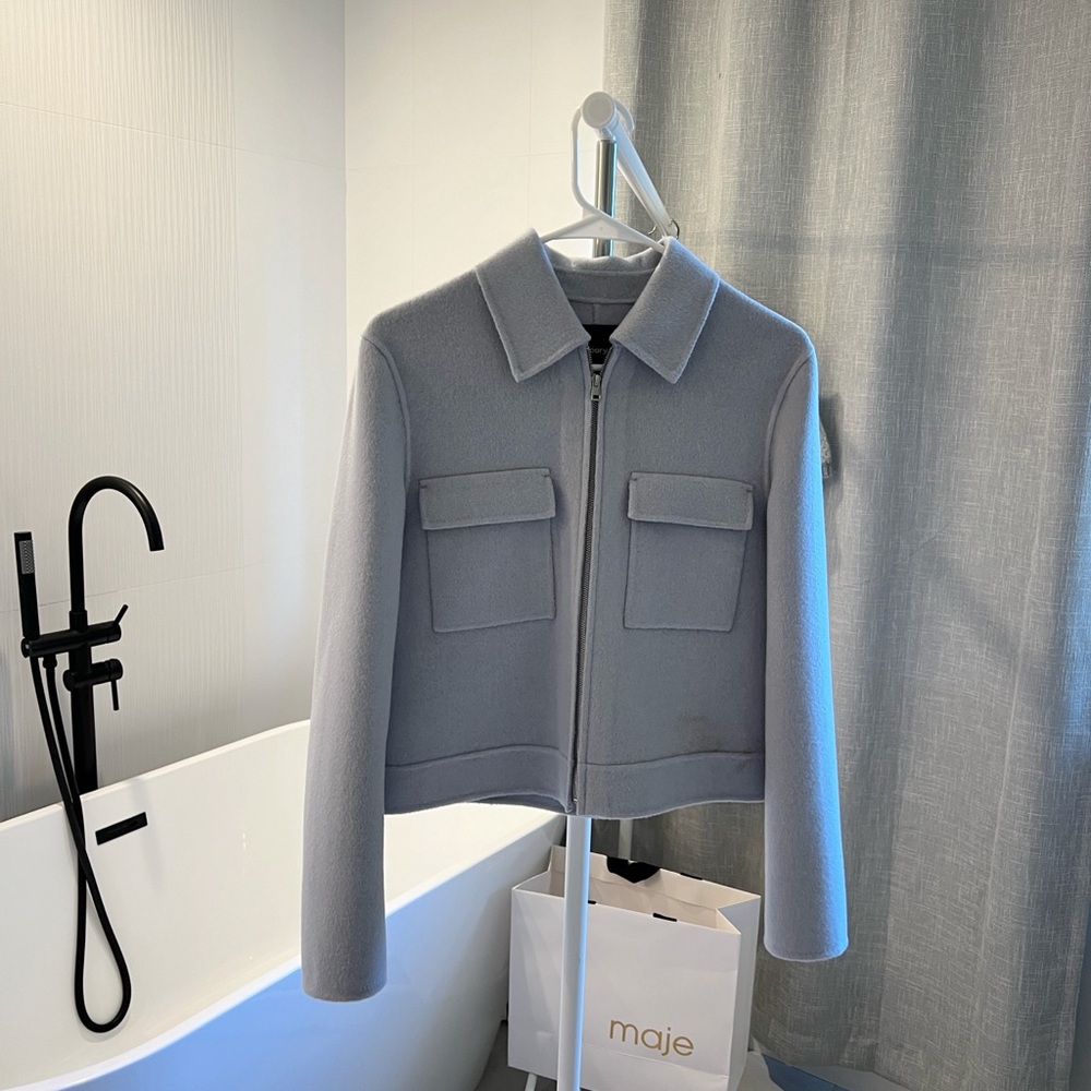 Theory Jacket wool/cashmere light blue (close to grey)